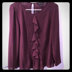 Banana republic ruffle shirt